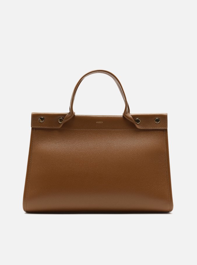 Bolsa Tote Marrom Couro Grande