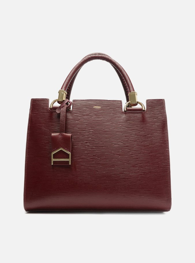 Bolsa Tote Bordô Couro Abraccio Grande
