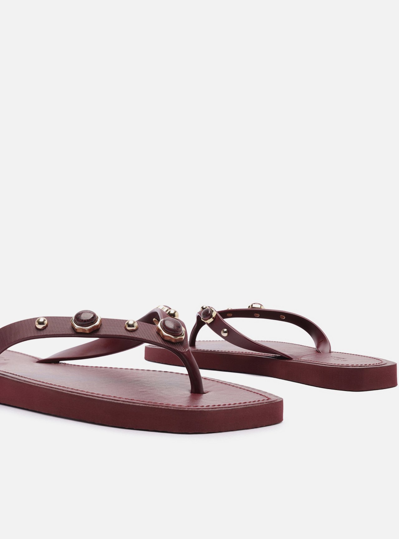 Chinelo de Dedo Vermelho Bico Quadrado Brizza — foto 4