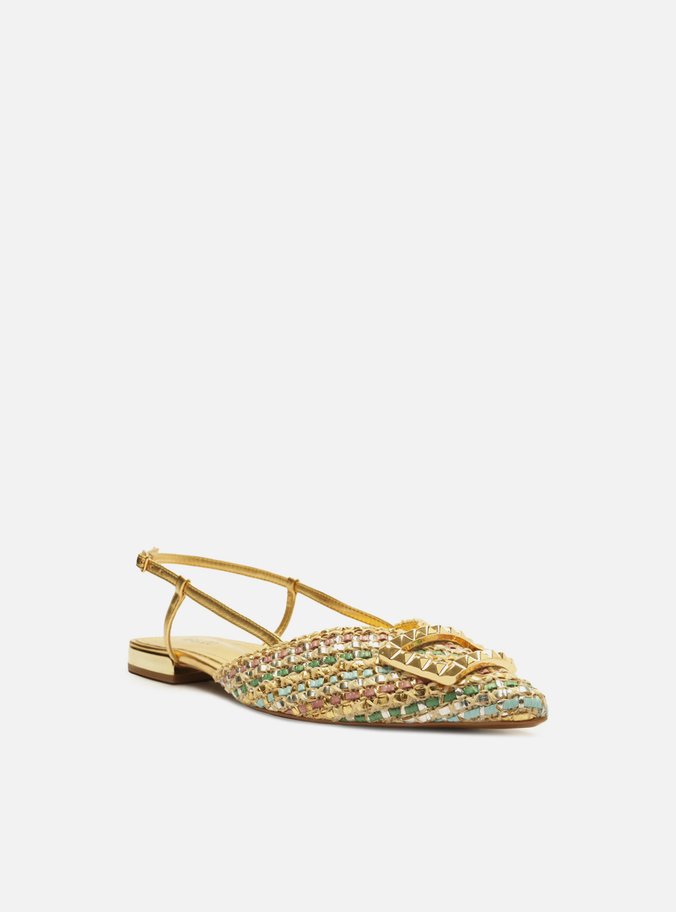 Sapatilha Color Tressê Bico Fino Slingback
