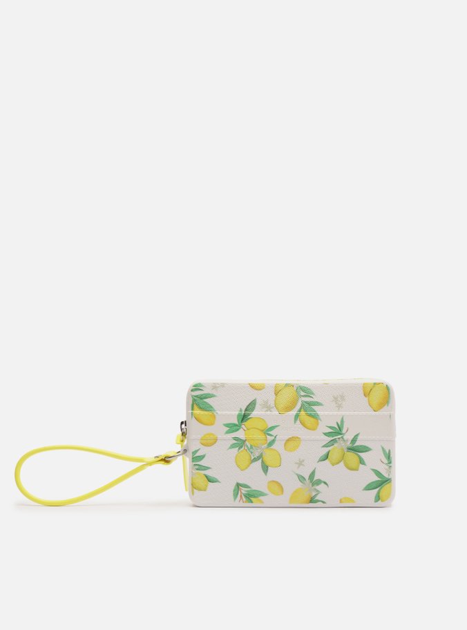 Clutch Amarela Estampada Alça Malu