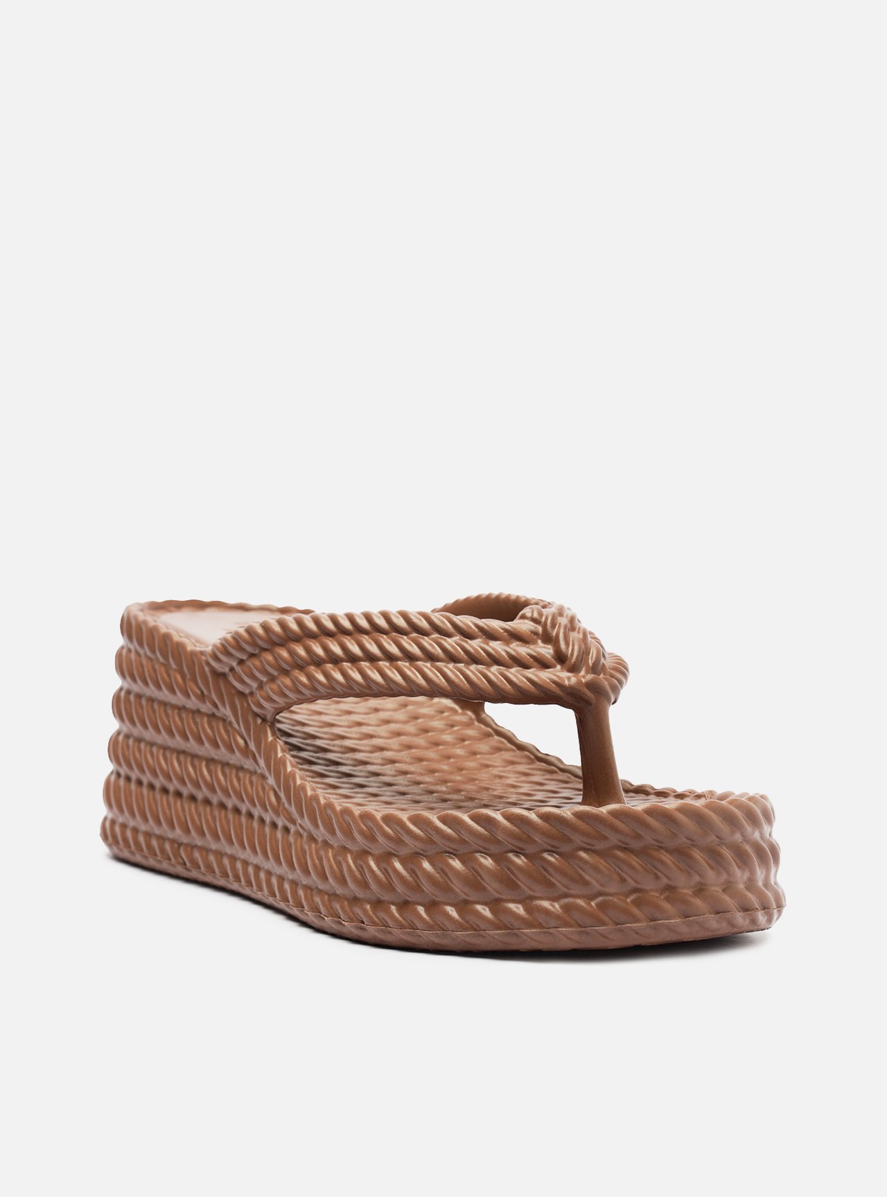 Sandália Marrom Coffee Flatform Marrocos Sun — foto 2