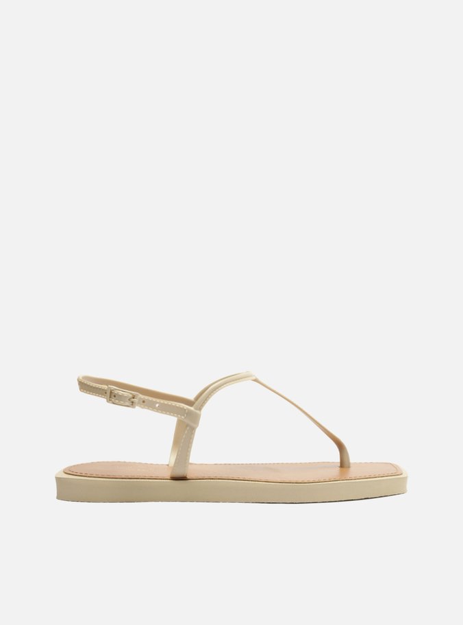 Sandália Rasteira Off-White Slim Square Brizza
