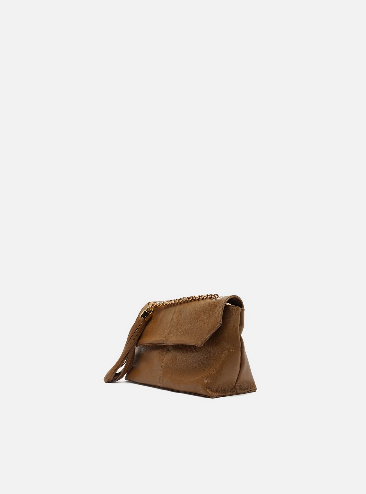 Bolsa Tiracolo Caramelo Couro Ísis Pequena — foto 2