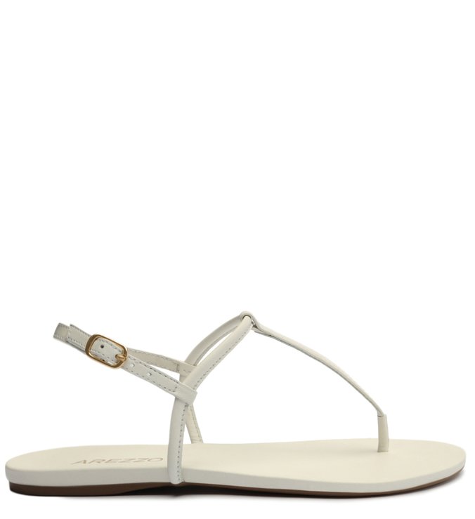 Sandália Rasteira Branca Slim Bianco