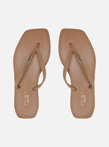 Chinelo de Dedo Marrom Square Recouro