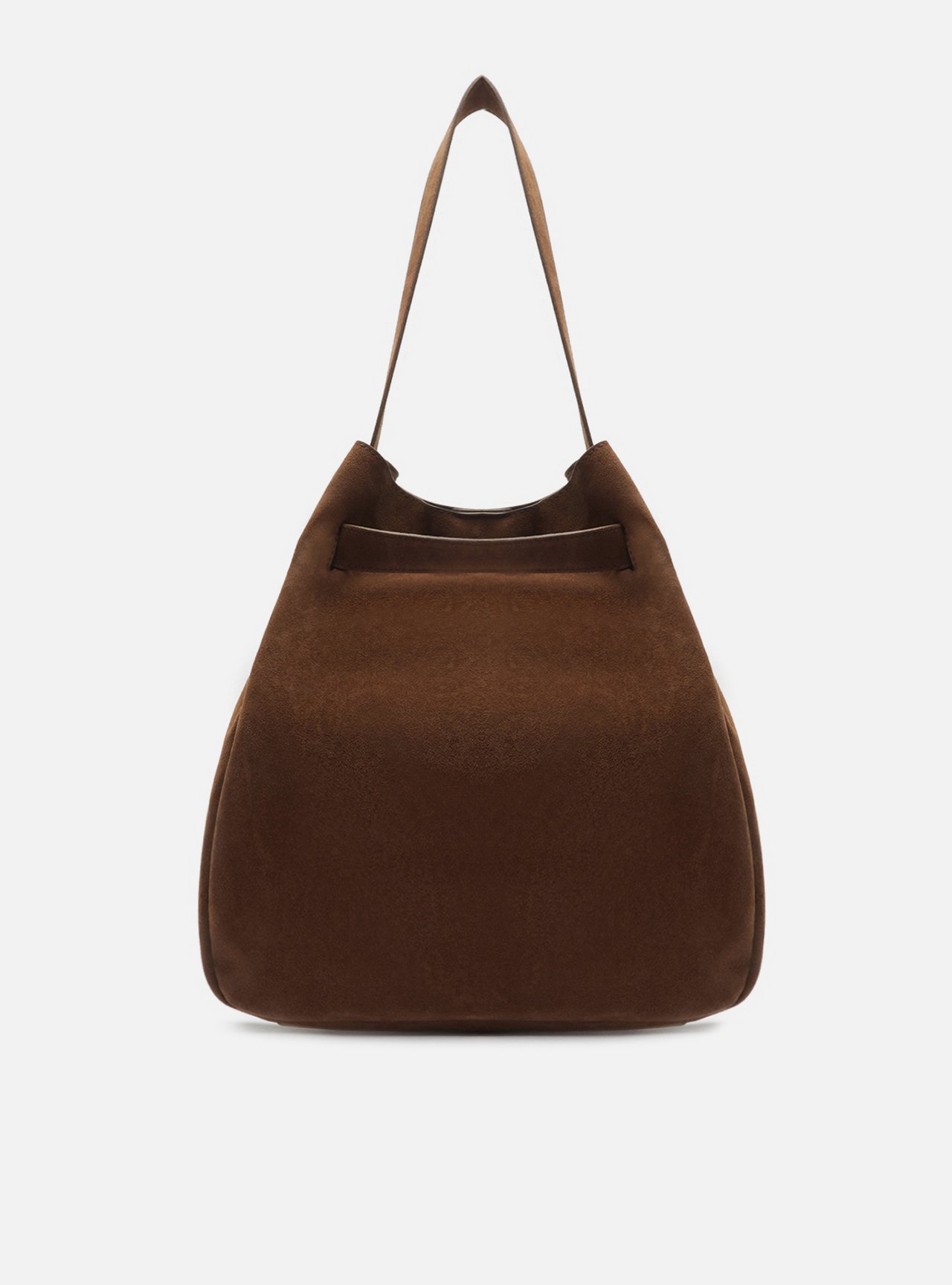 Bolsa Hobo Marrom Couro Grande Fivela — foto 3