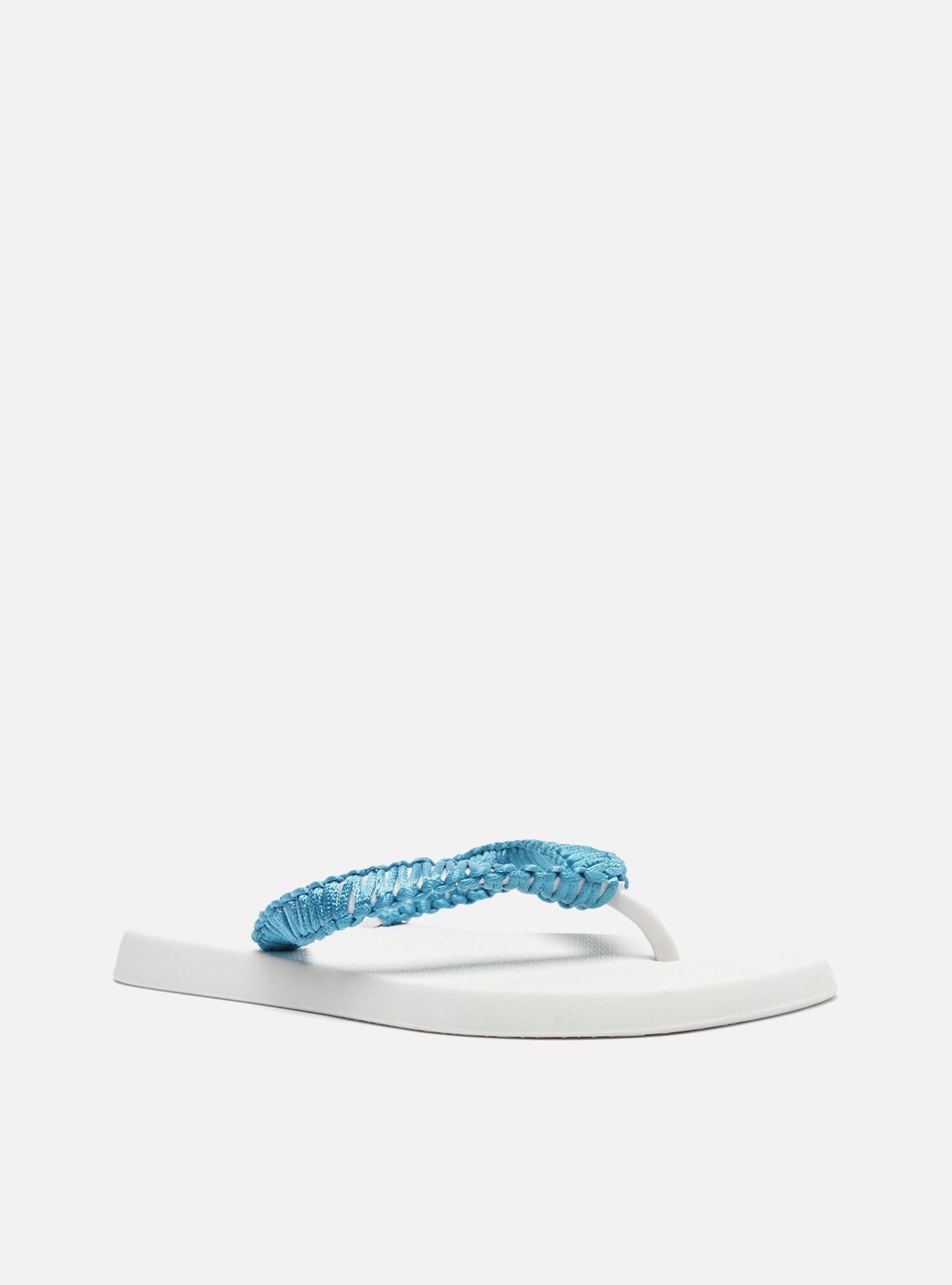 Chinelo de Dedo Branco Macramê Artesanal Brizza Fun — foto 4