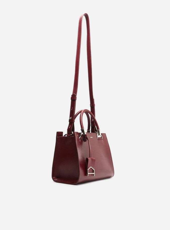 Bolsa Tote Vermelha Couro Abraccio Média