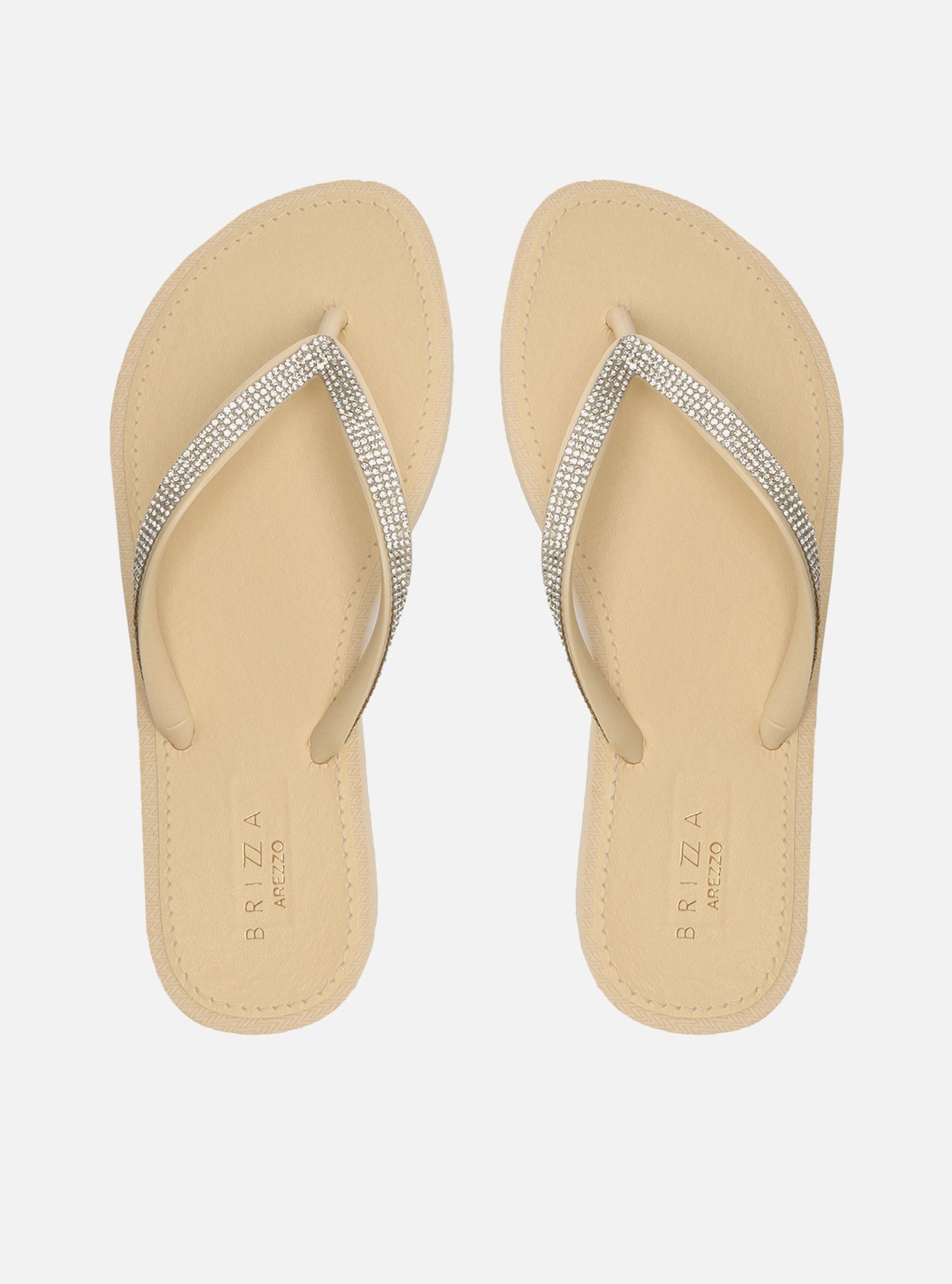 Chinelo de Dedo Off-White Recouro Essential Strass — foto 1