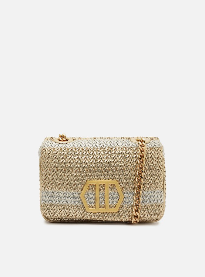 Bolsa Tiracolo Metalizada Trama Emma Média