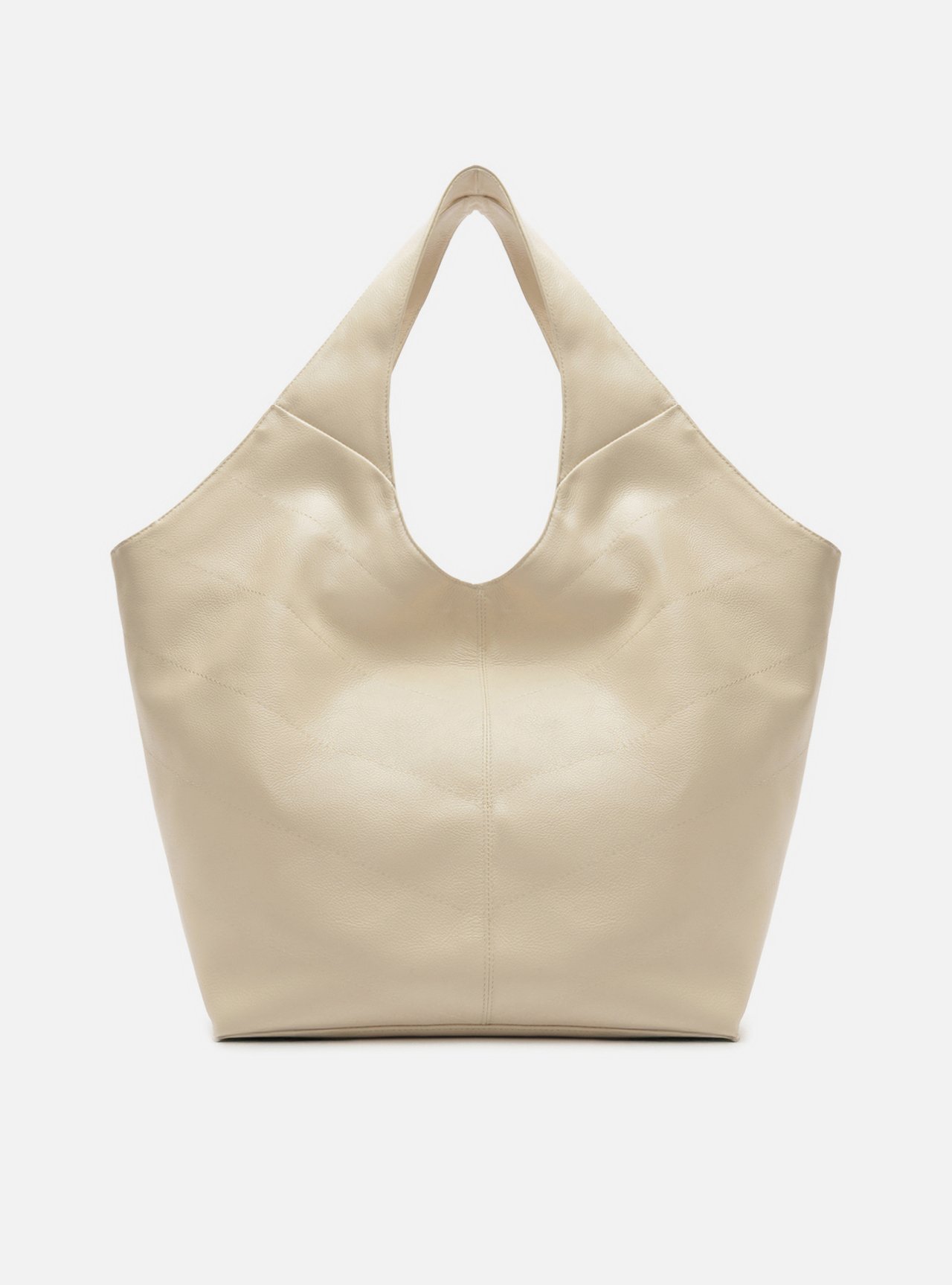 Bolsa Hobo Branca Couro Ísis Grande — foto 3
