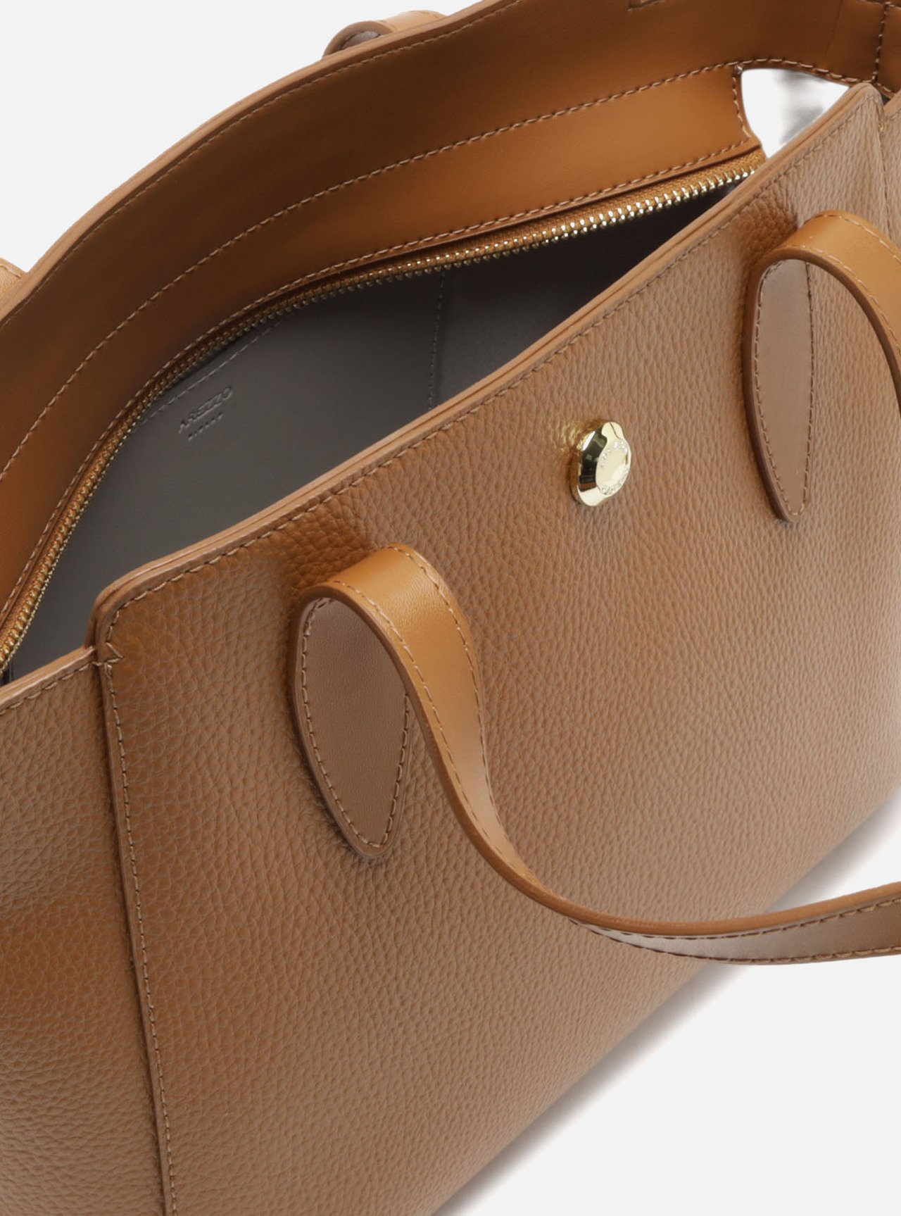 Bolsa Tote Marrom Média Metais — foto 4