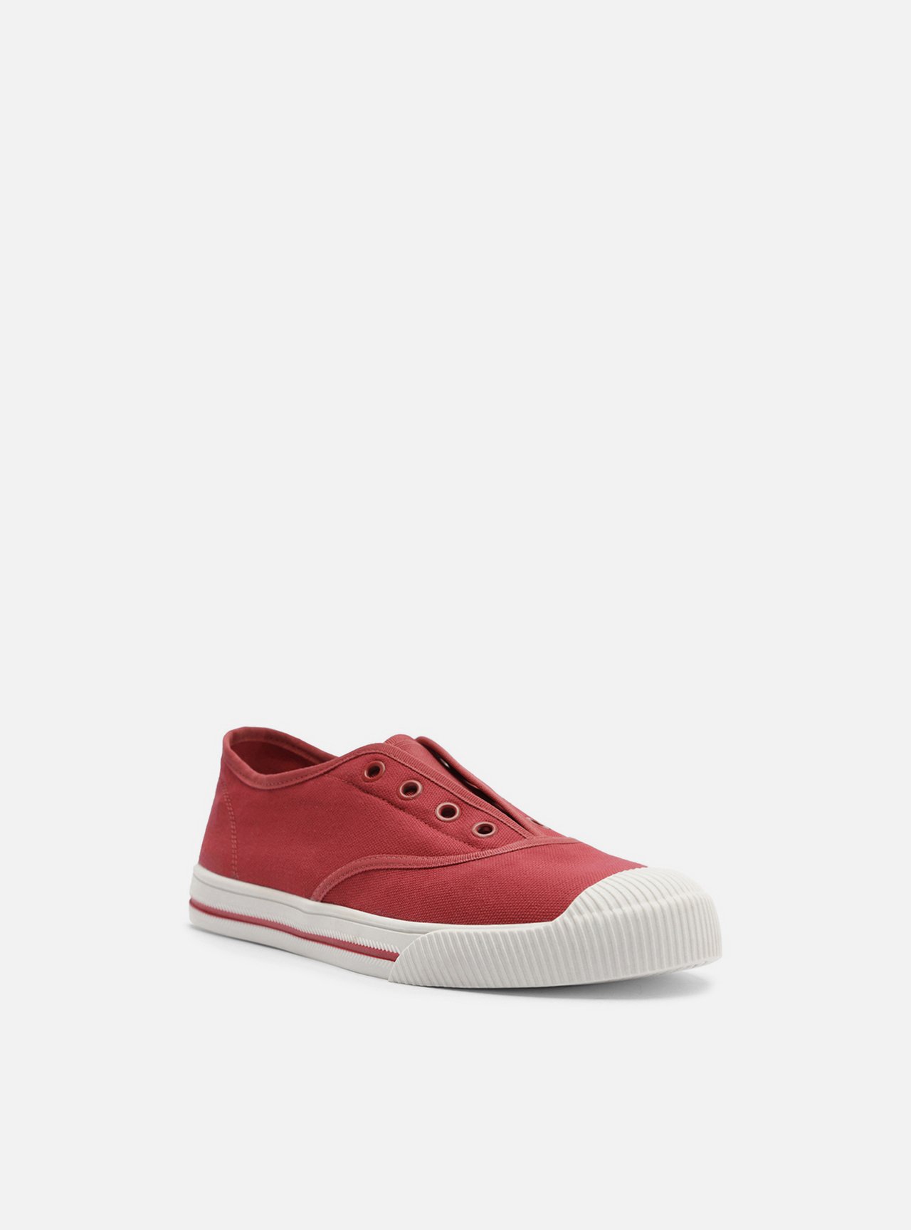 Tênis Slip On Vermelho Lona Elástico — foto 2