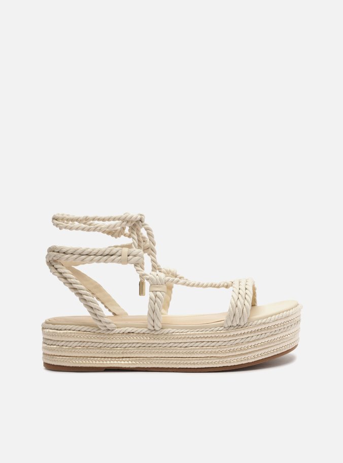Sandália Off-White Flatform Cordões Mykonos