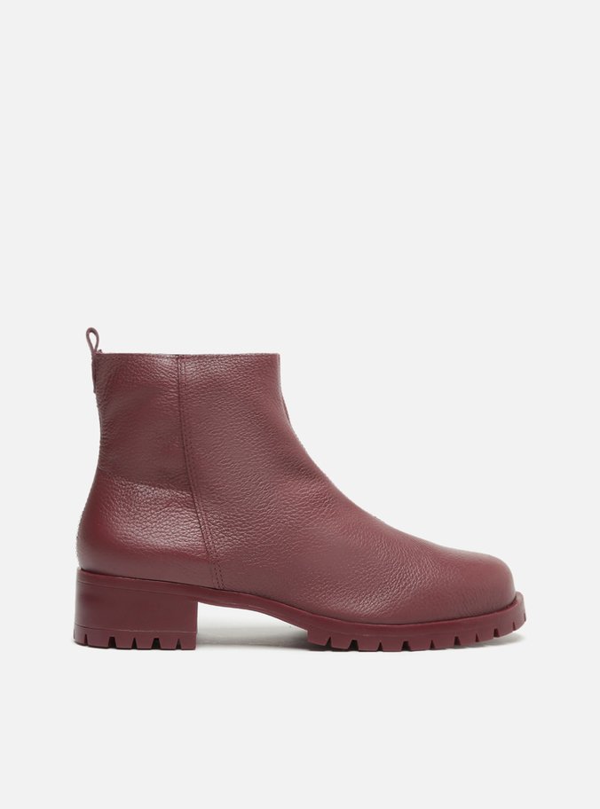 Bota Vermelha Cano Curto Tratorada