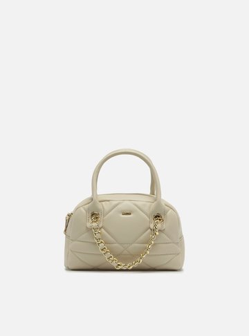 Bolsa Tiracolo Off-White Pequena Corrente Matelassê