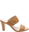 Mule Couro Fivela Savannah Mel