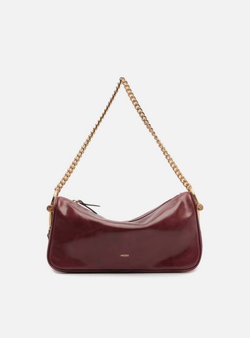 Arezzo — Bolsa Shoulder Bordô Couro Média Corrente