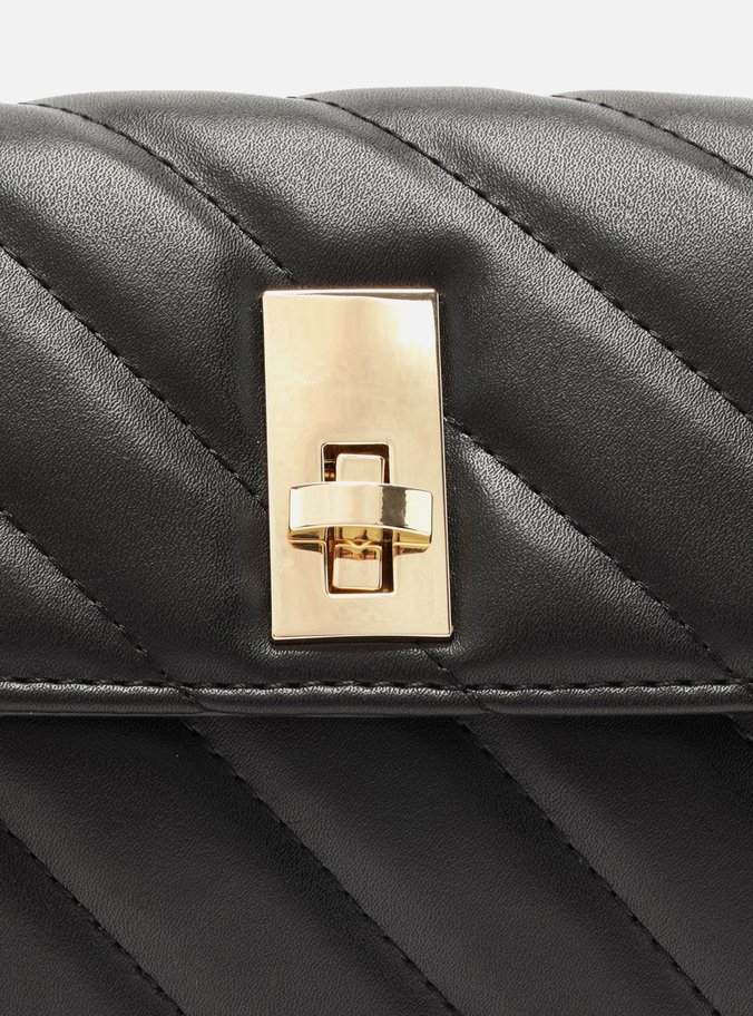 Bolsa Tiracolo Preta Pequena Matelassê