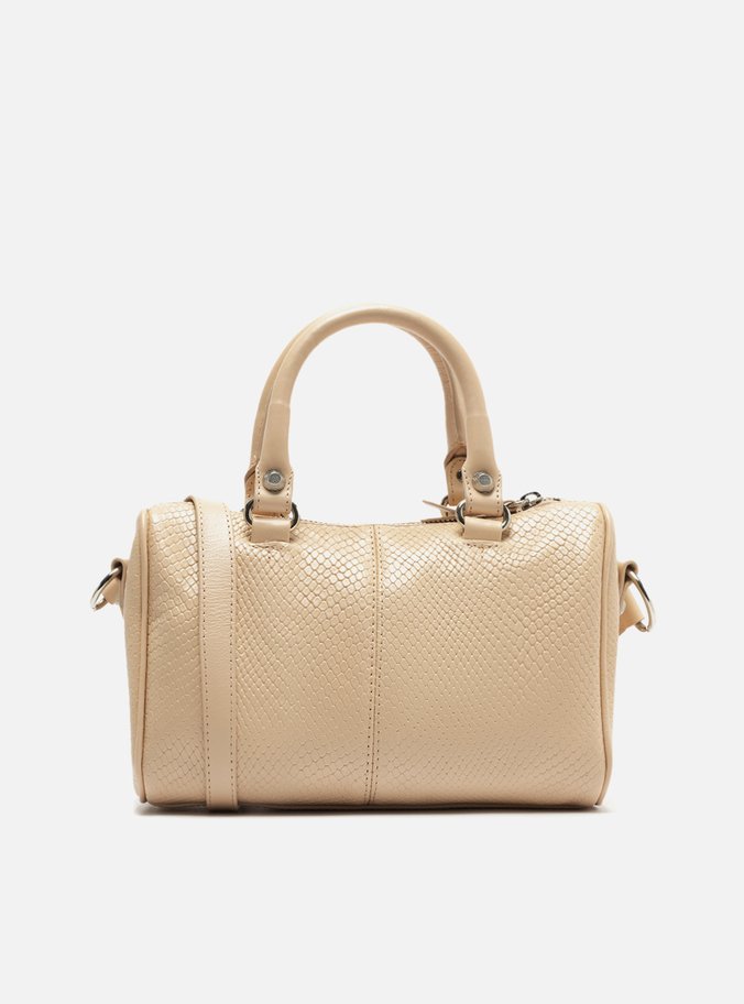 Bolsa Tote Nude Couro Snake Mafe Média