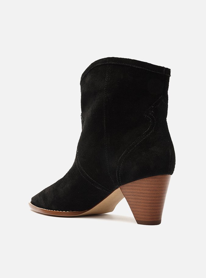 Bota Preta Camurcina Cano Curto Western