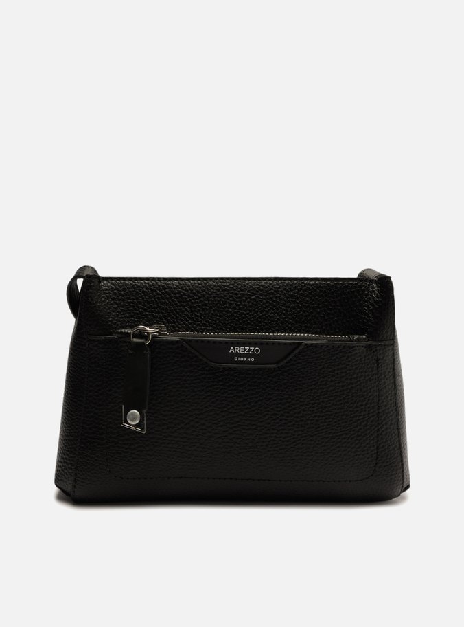 Bolsa Tiracolo Preta Emilly Pequena Croco