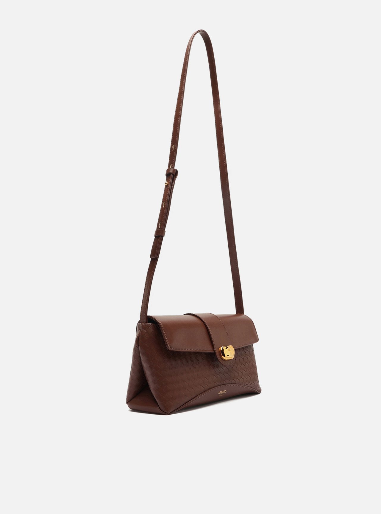 Bolsa Tiracolo Preta Média Tressê Metais — foto 5
