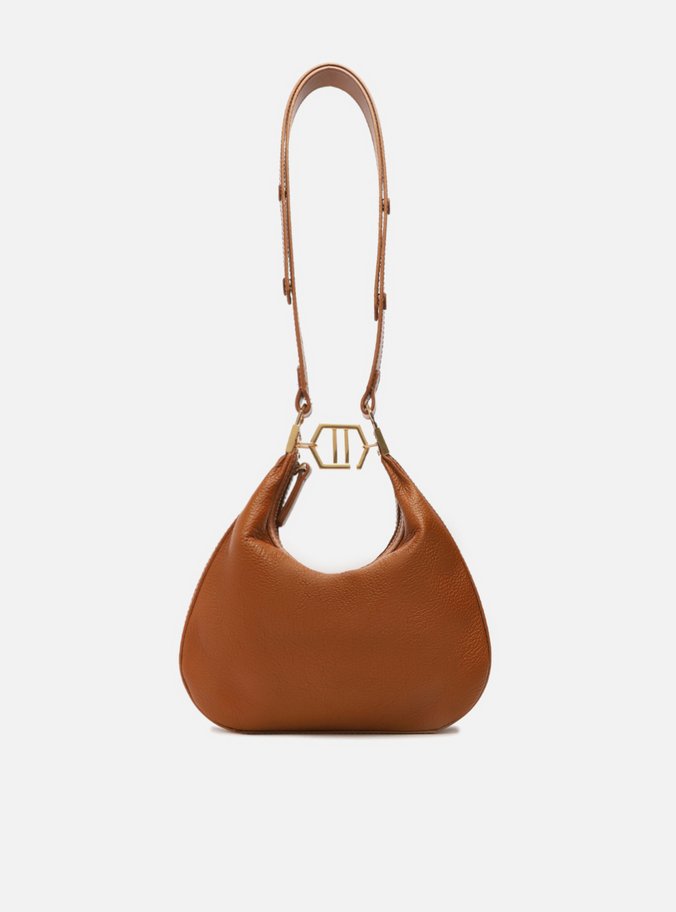 Bolsa Tiracolo Marrom Couro Harper Pequena
