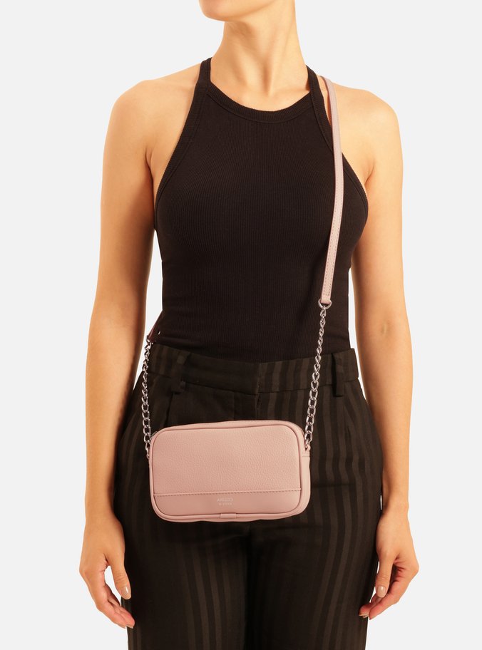 Bolsa Tiracolo Rosa Pequena Corrente Basic