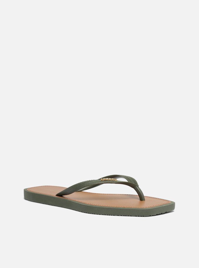 Chinelo de Dedo Verde Bico Quadrado Brizza