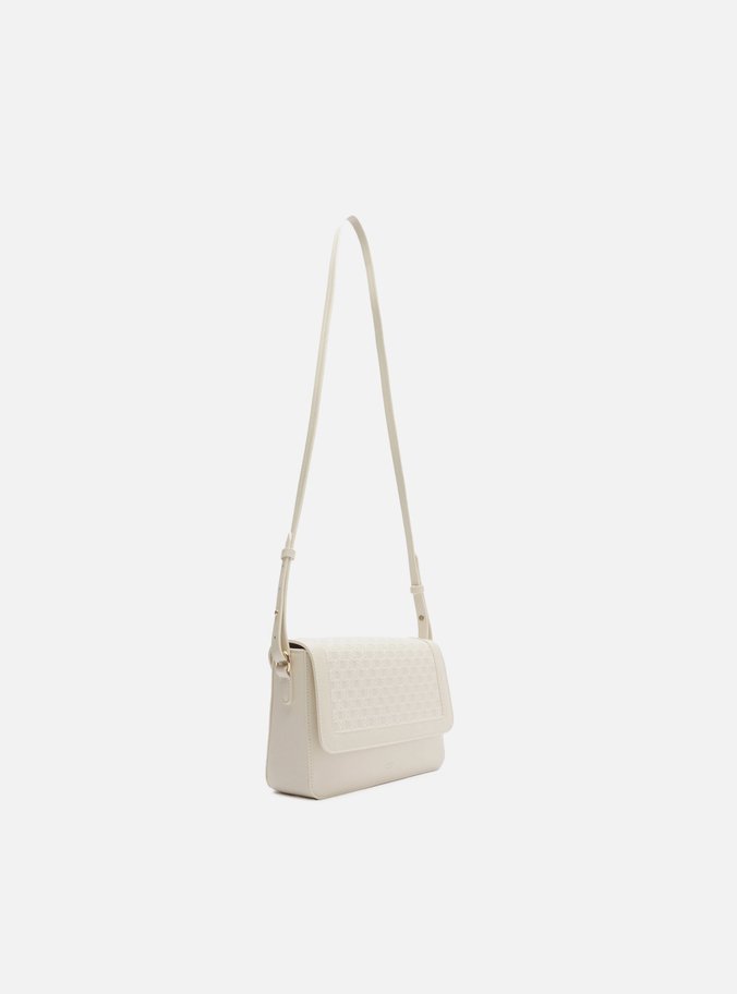 Bolsa Tiracolo Branca Pequena Tressê Moldura