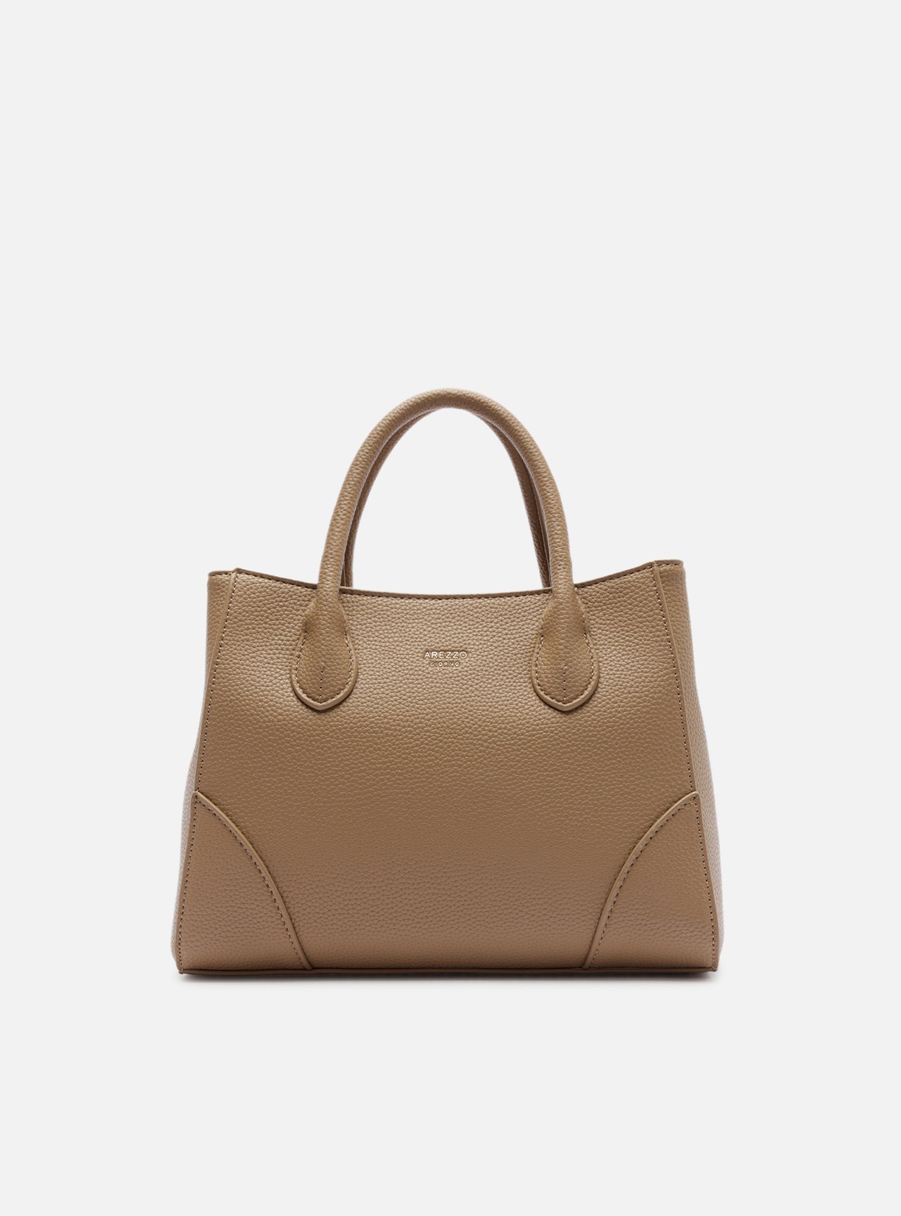 Bolsa Tote Cinza Média Granulada Alça Tiracolo — foto 1