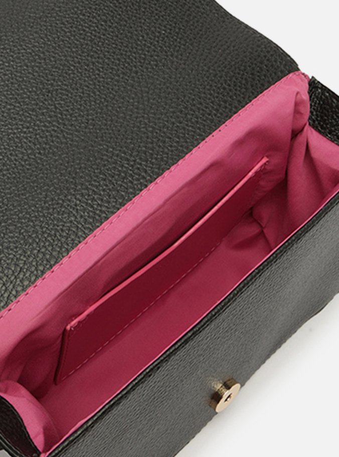 Bolsa Tiracolo Preta Giorno Pequena Moldura