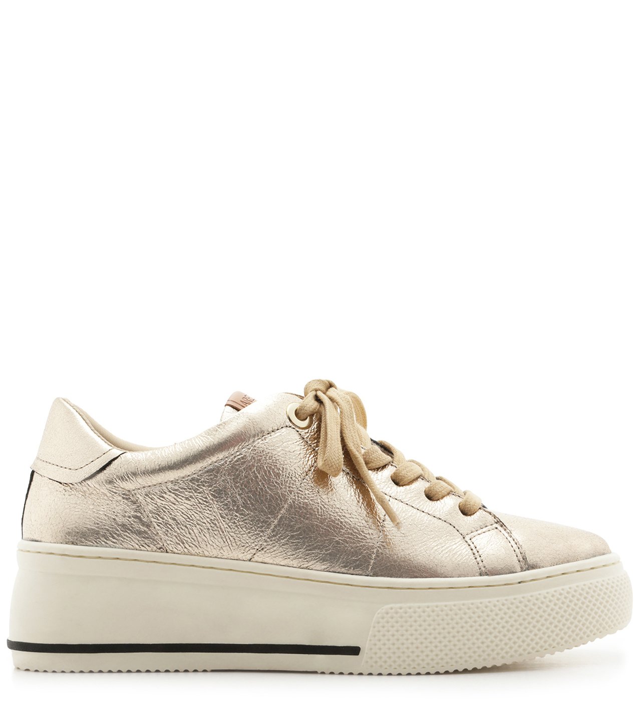 Tenis dourado metalizado top