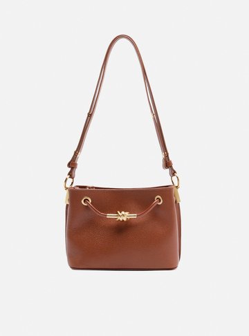 Arezzo — Bolsa Tiracolo Marrom Couro Helena Pequena