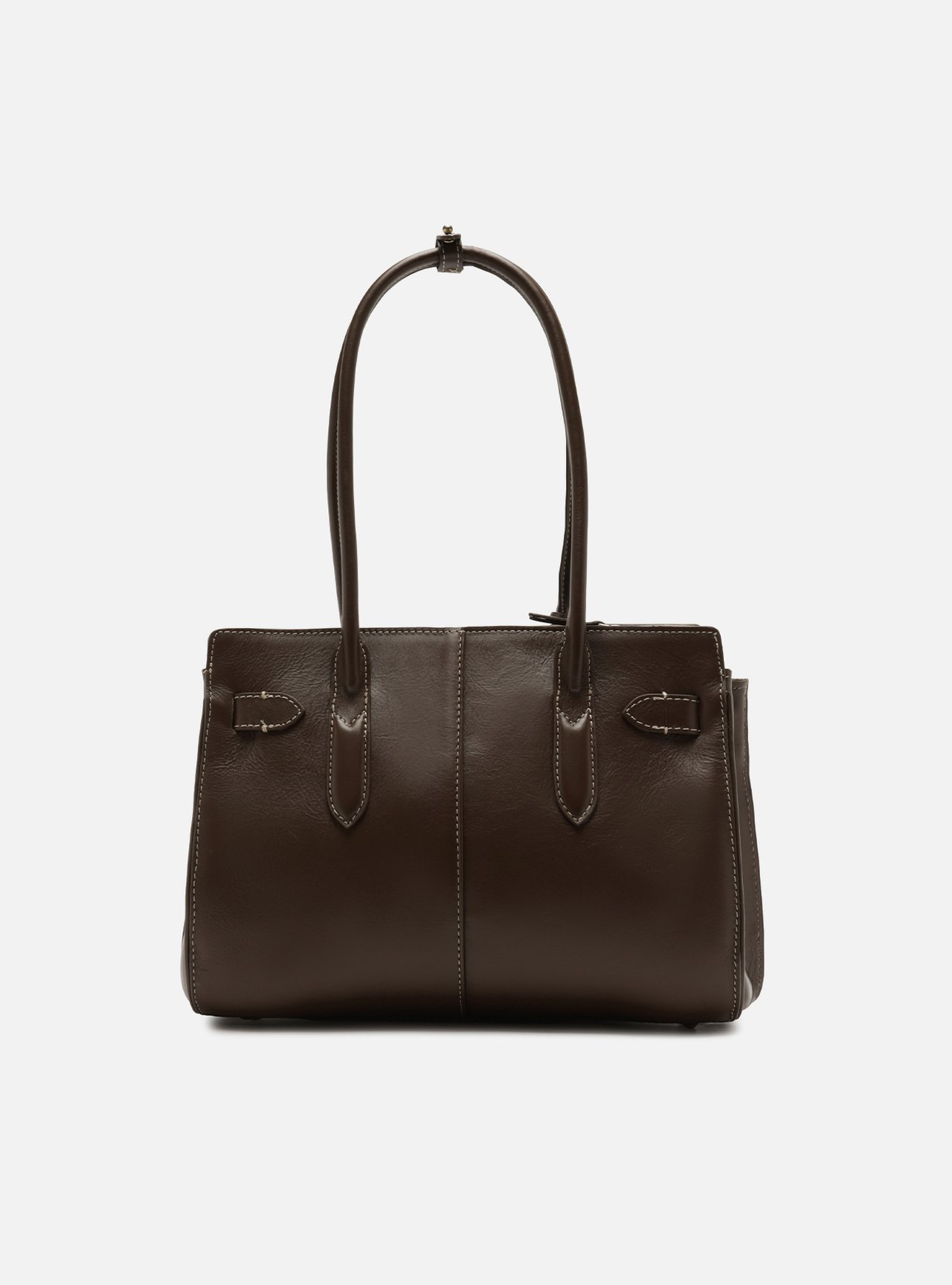 Bolsa Tote Marrom Couro Media — foto 3