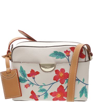 Bolsa Couro Tiracolo Pequena Metallo Duo Off White
