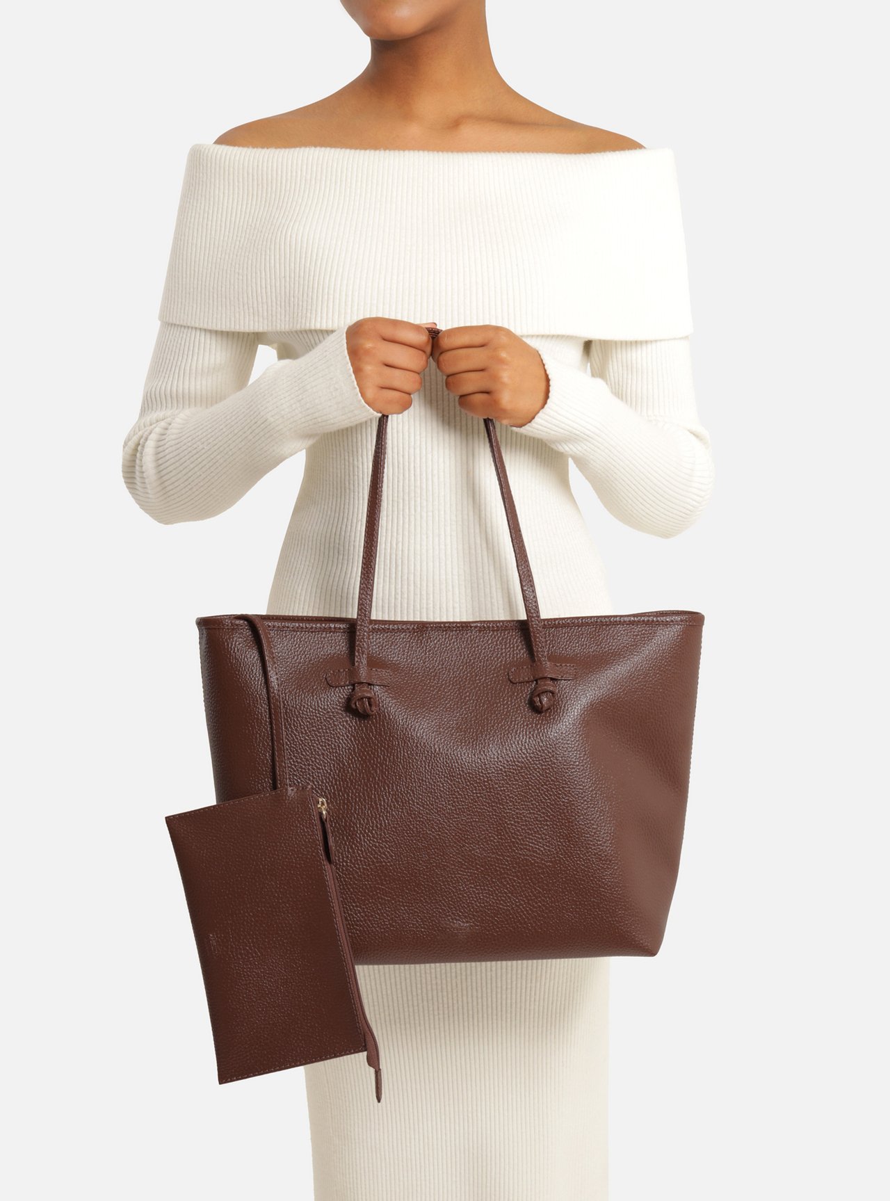Bolsa Shopping Marrom Grande Pouch — foto 7