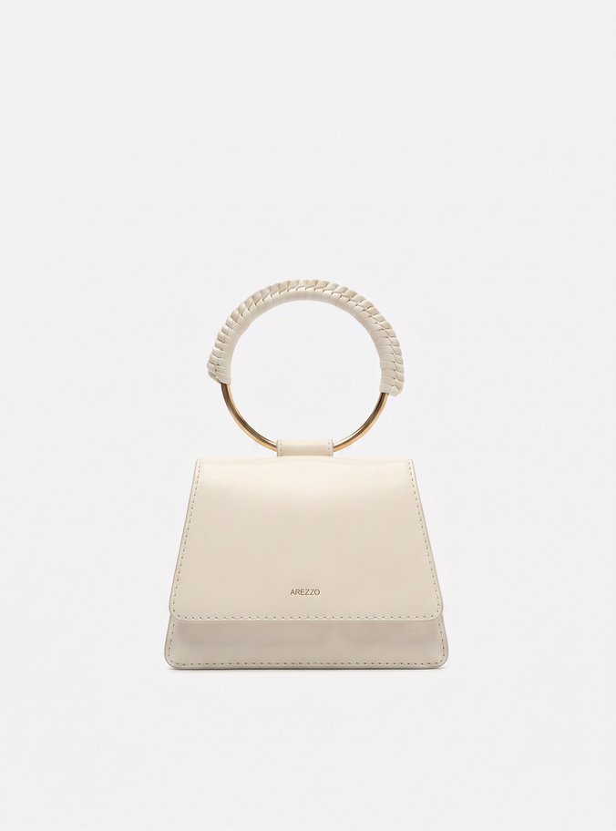 Bolsa Tiracolo Branca Couro Pequena