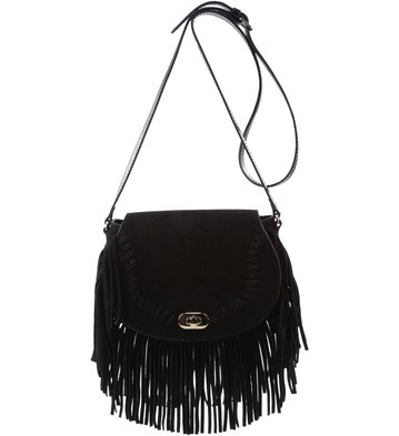 Bolsa Pequena Franjas Preta