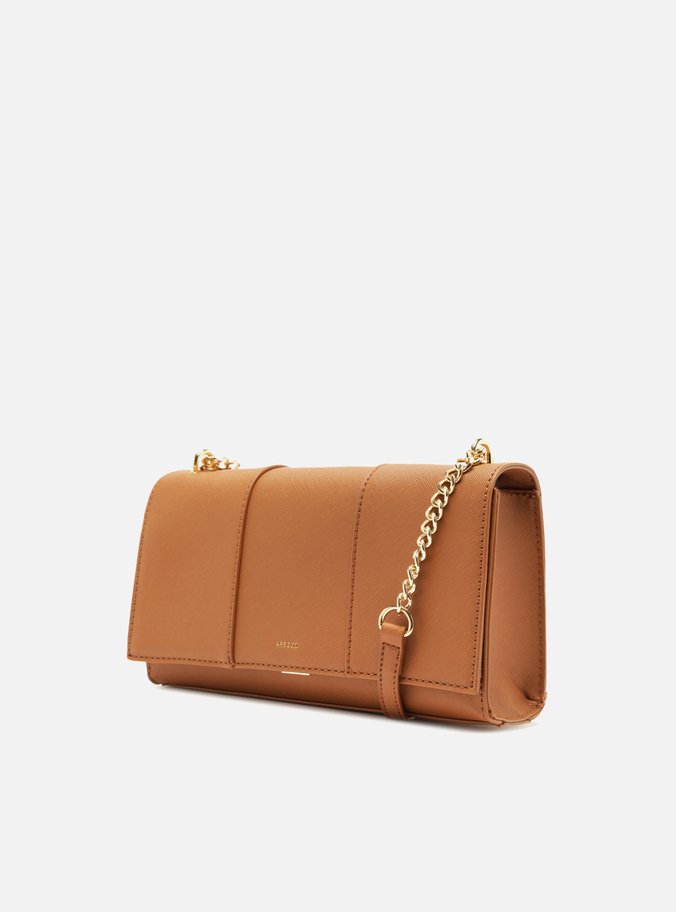 Bolsa Tiracolo Marrom Média Recortes