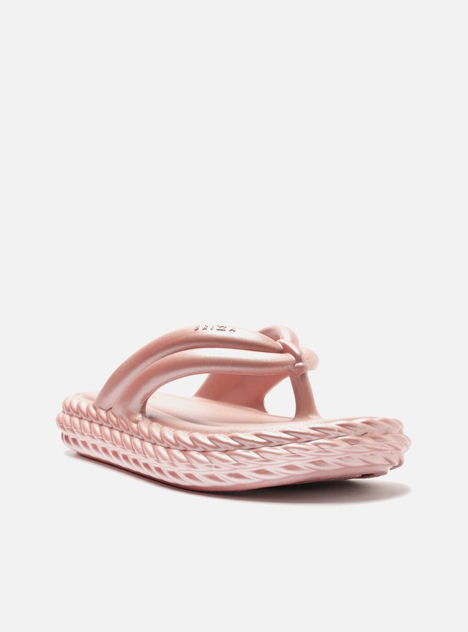 Sandália Rosa Metal Flatform Marrocos Bold