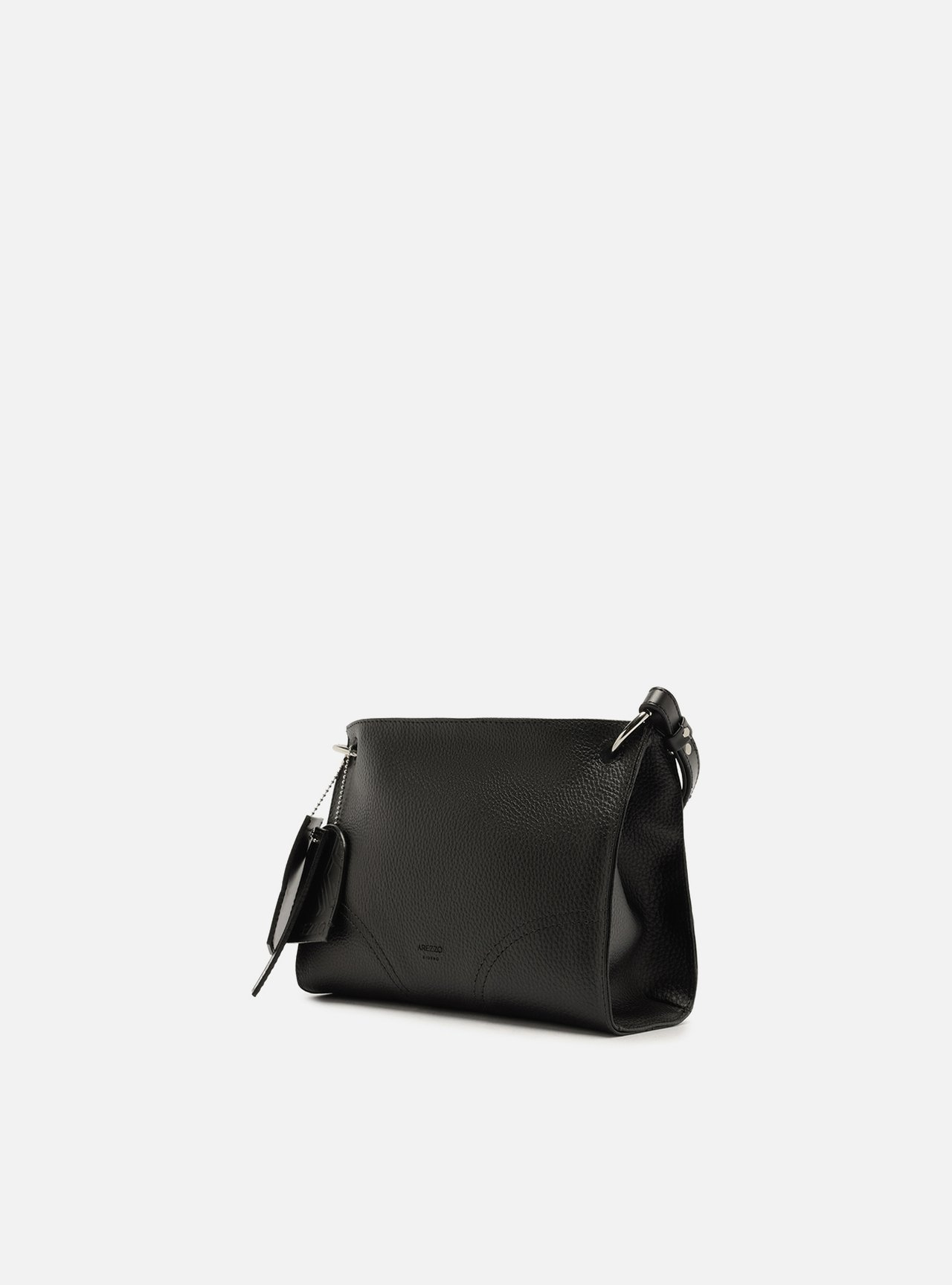 Bolsa Tiracolo Preta Pequena Tiras Alças — foto 2