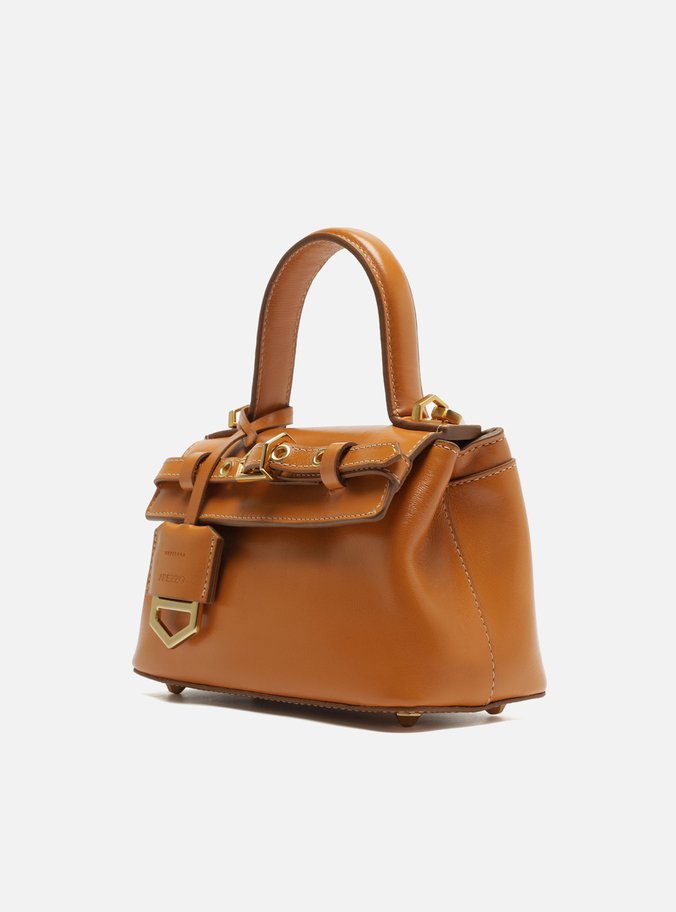 Tiracolo Caramelo Couro Pequena Bag Charm Victória