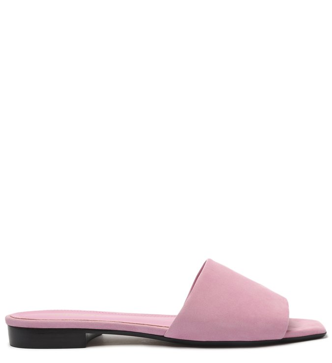 Rasteira Slide Rosa Nobuck