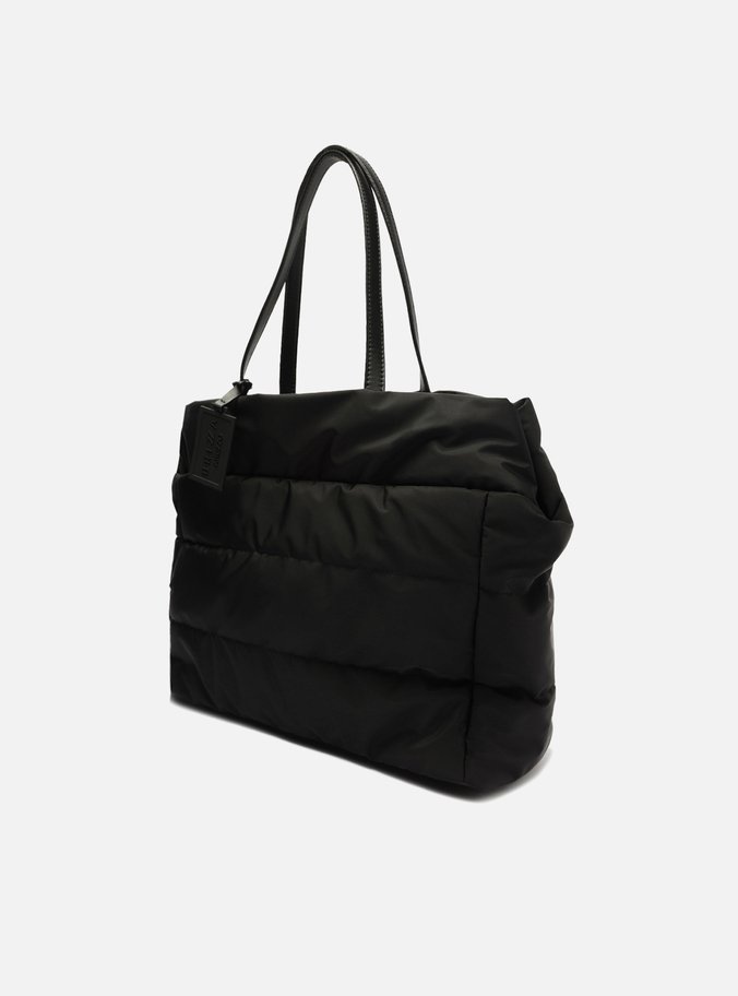 Bolsa Shopping Preta Nylon Gigi Grande