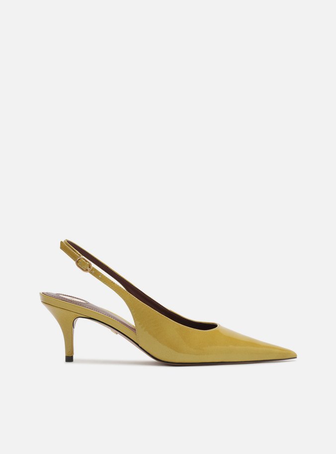 Scarpin Verde Salto Fino Slingback