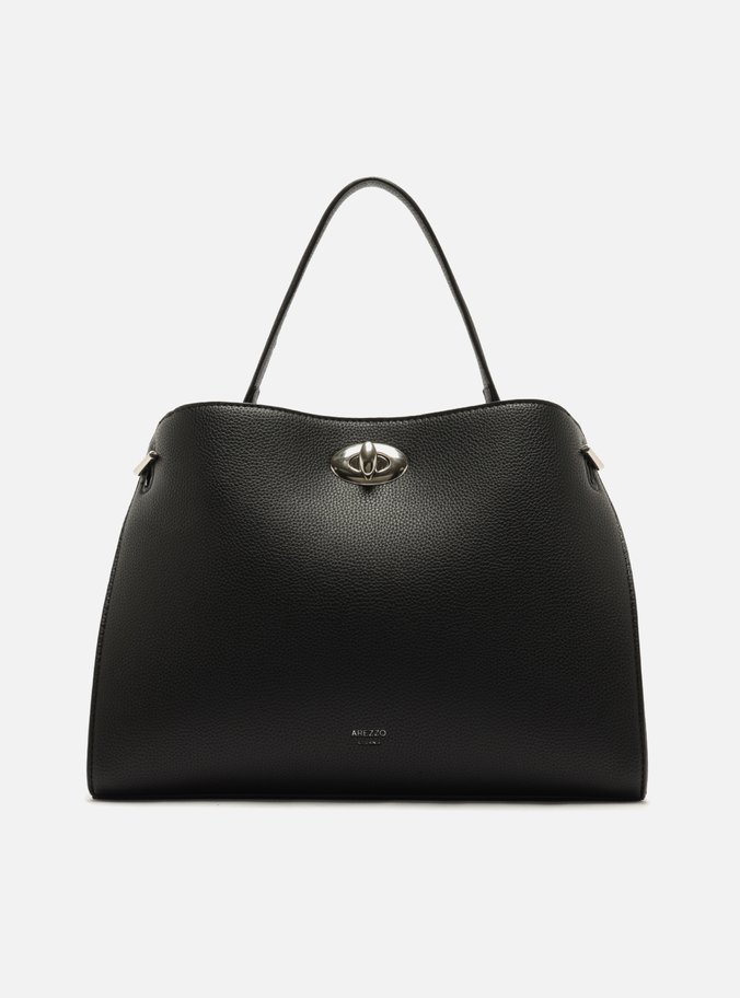 Bolsa Tote Preta Média Alça Corrente