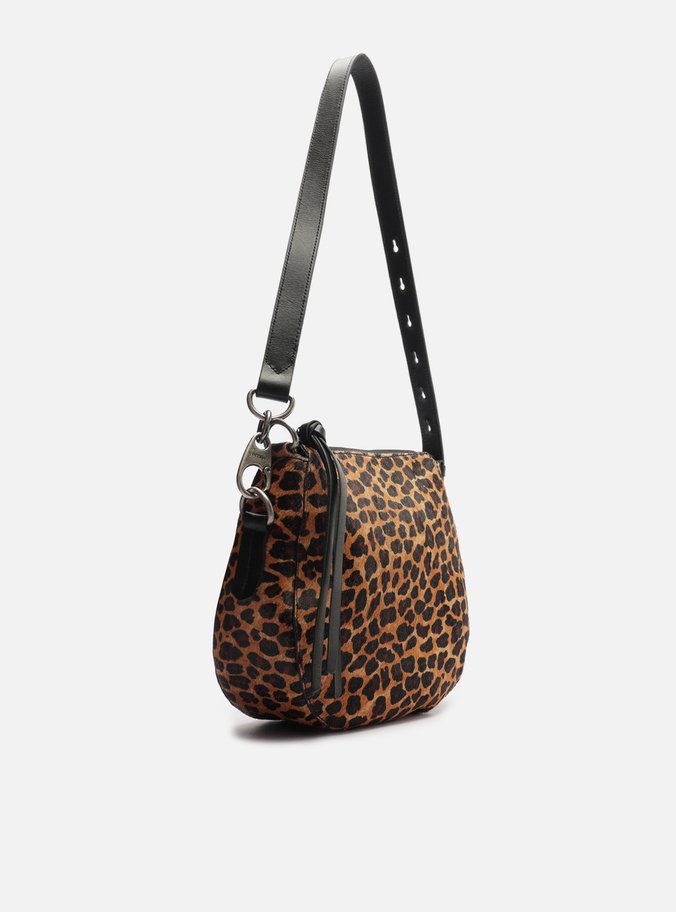 Bolsa Tiracolo Animal Print Onça Média Soft